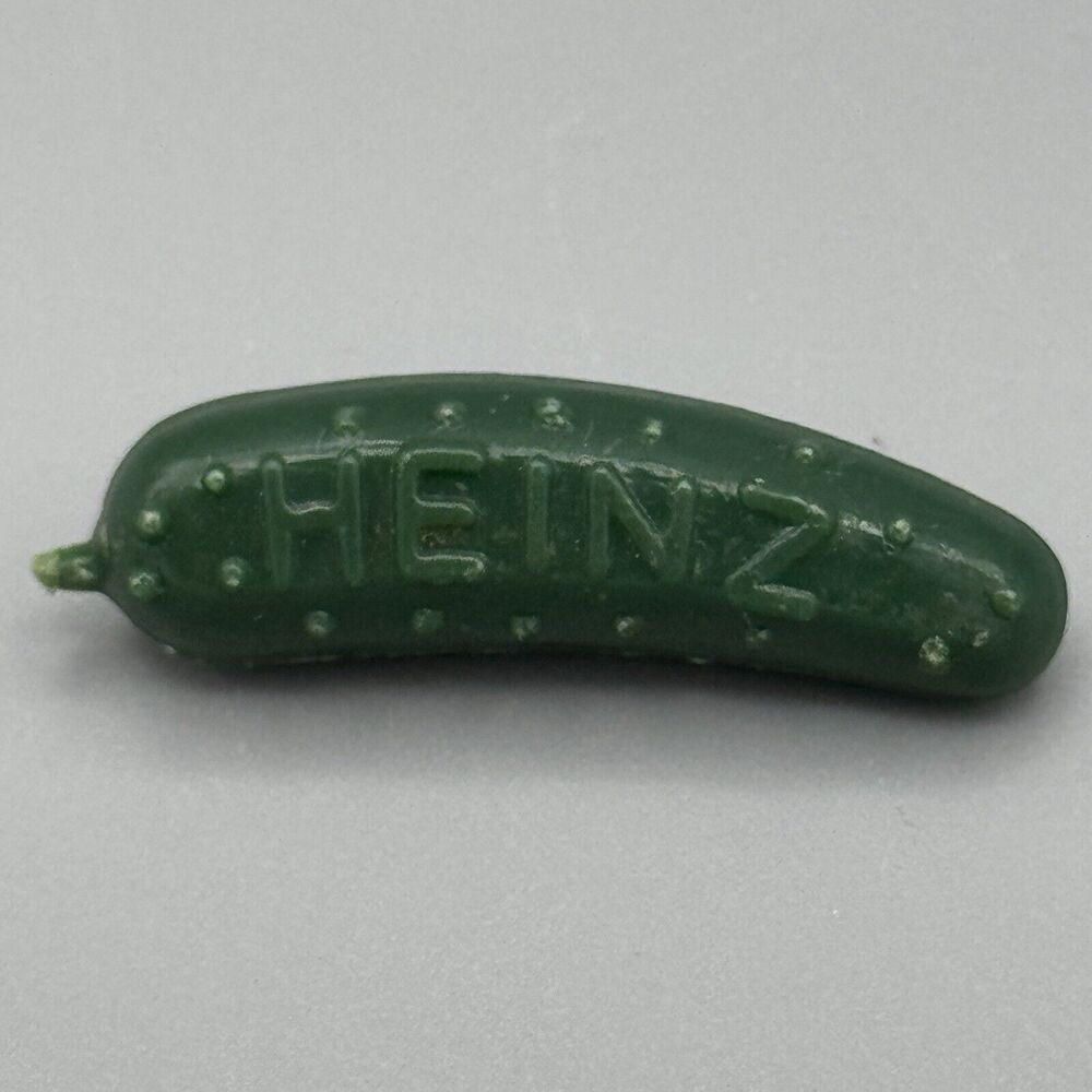 Vtg Figural Heinz Mini Green Pickle Lapel Tie Pin Advertising Worlds Fair 1 1/4"